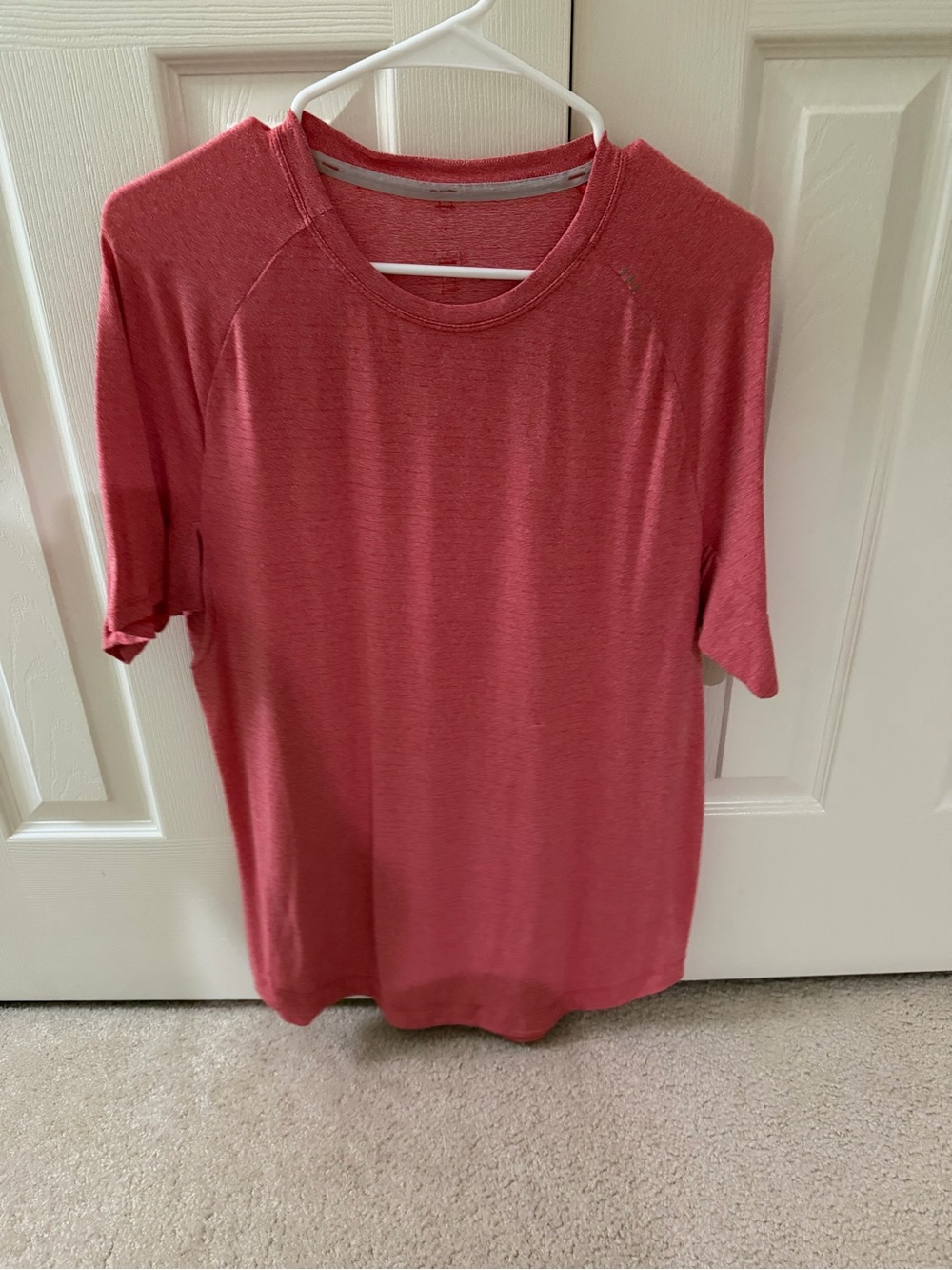 lululemon athletica Short Sleeve Athletic Tee in Coral